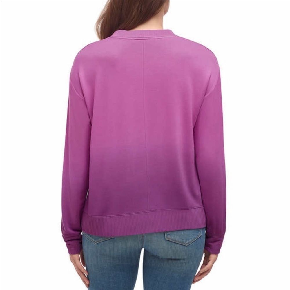 NWT Splendid Crewneck Hombre Top in Deep Orchid - Picture 3 of 13